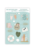 Beach Reads Bookish Summer Vinyl Sticker Sheet For Readers