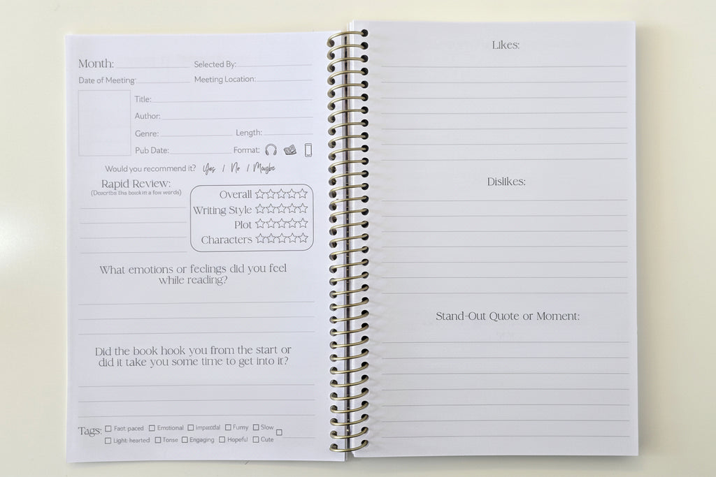 Book Club Journal - Pink and Orange