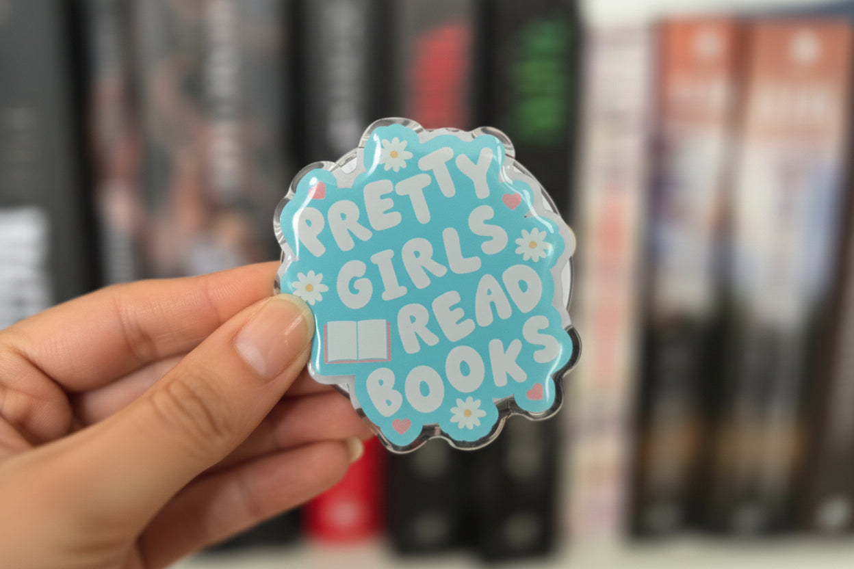 Pretty Girls Read Books. Magnetic Grip Holder