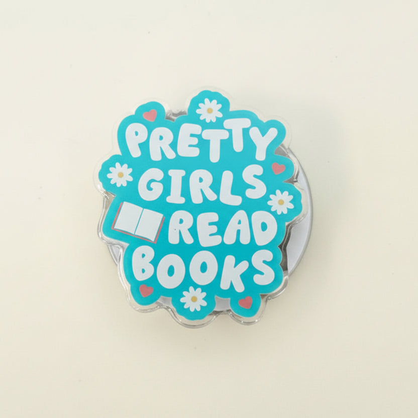 Pretty Girls Read Books. Magnetic Grip Holder