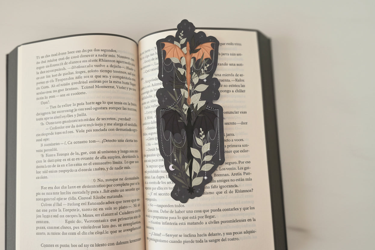 Fourth Wing Die-Cut Bookmark