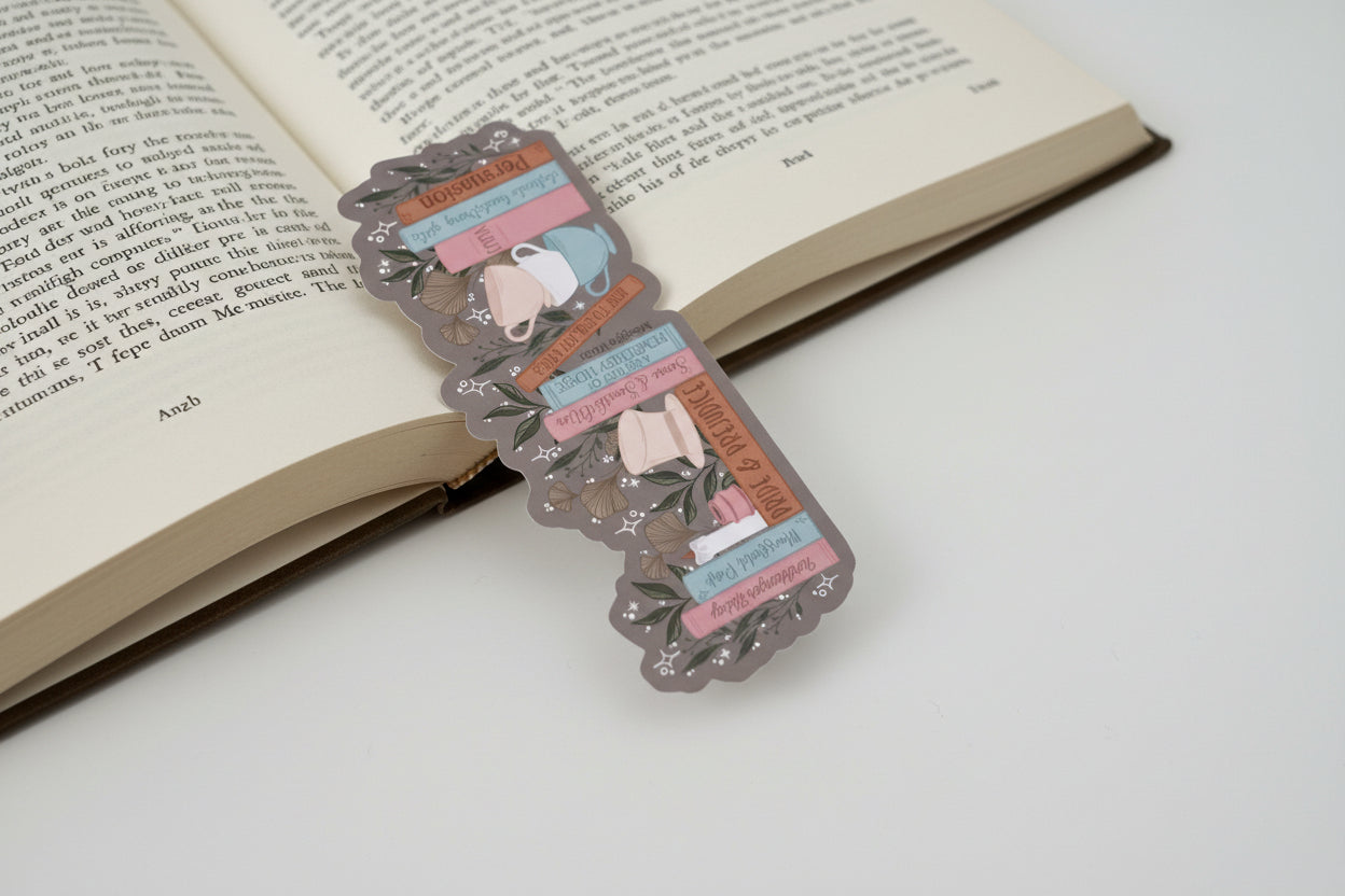 Jane Austen Bookshelf Bookmark