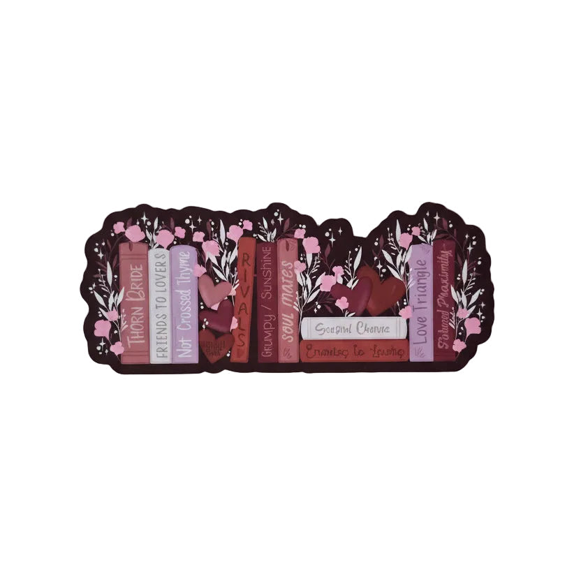 Romance Bookshelf Die-Cut Bookmark