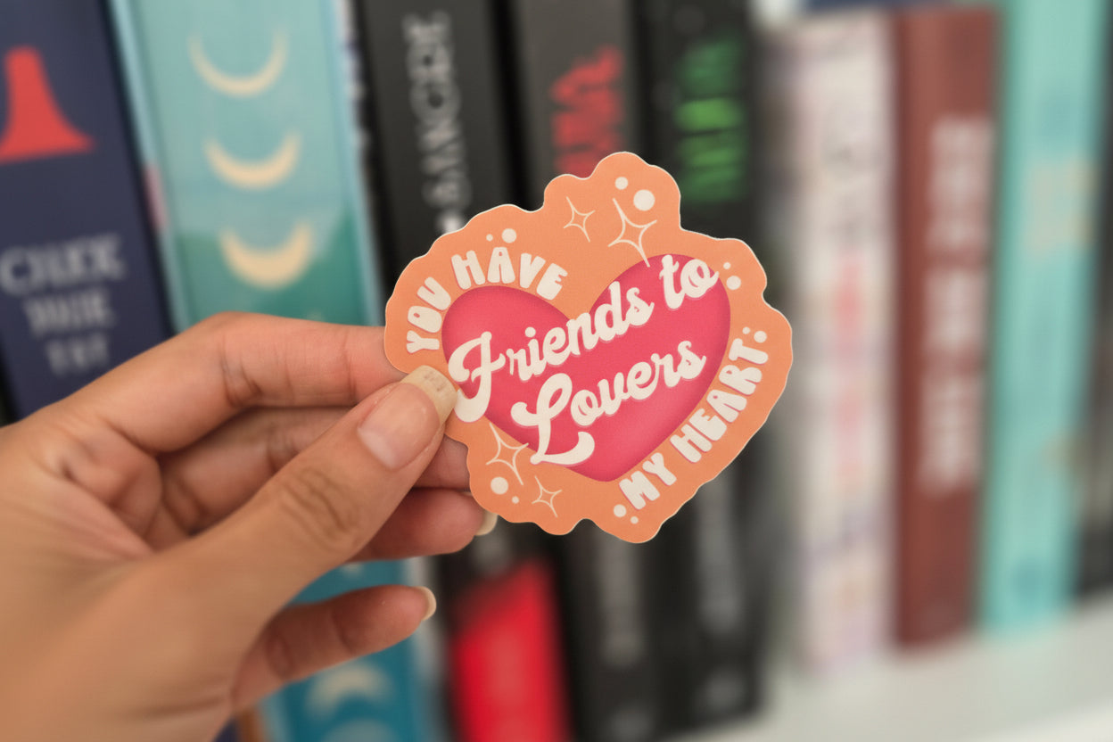 Friends To Lovers Book Trope Waterproof Vinyl Sticker