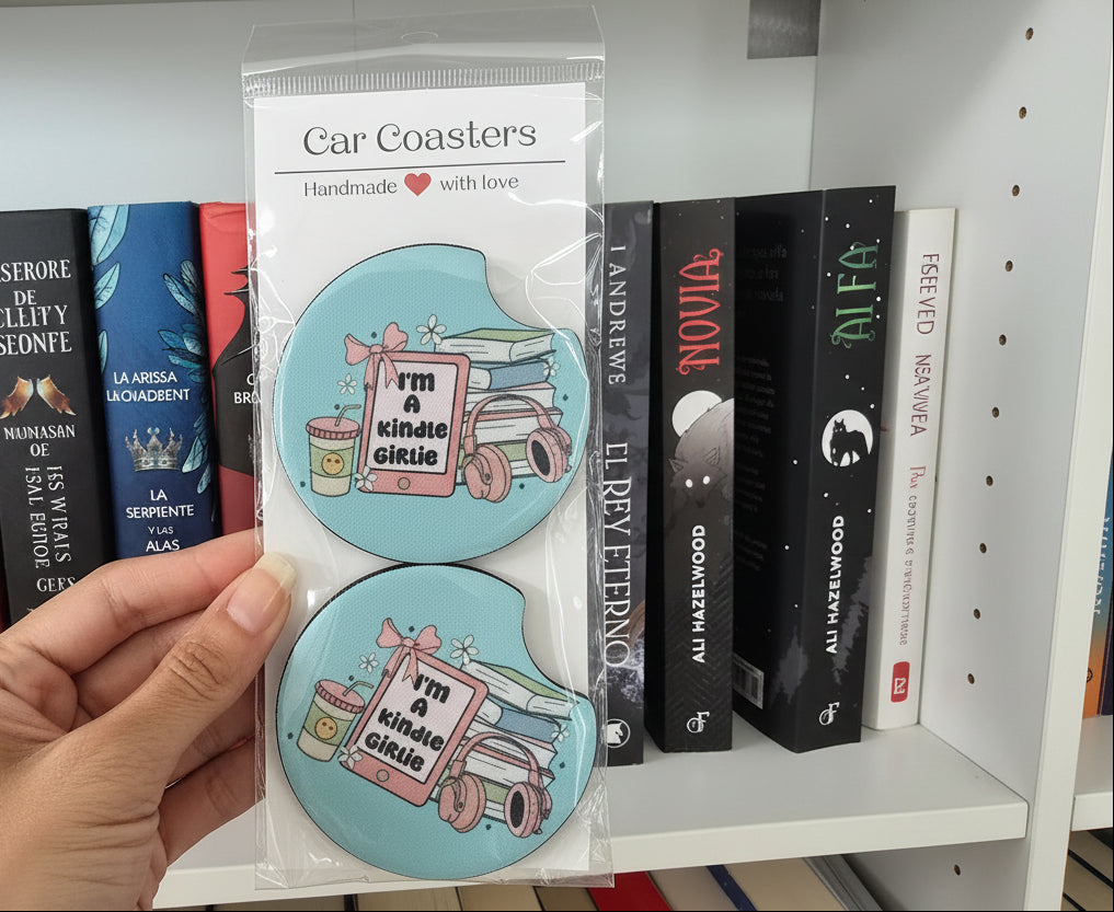 Bookish Car Coaters