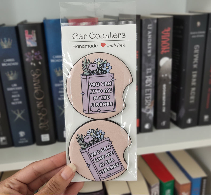 Bookish Car Coaters