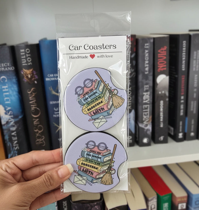 Bookish Car Coaters