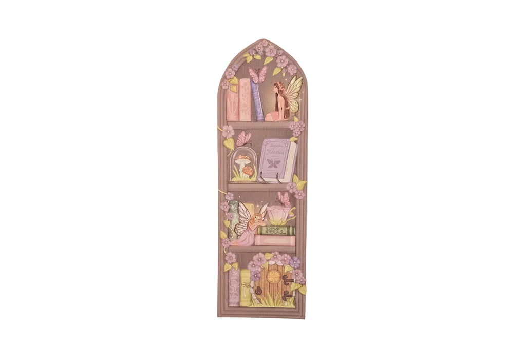 Fairy Bookshelf Bookmark-Dark Brown