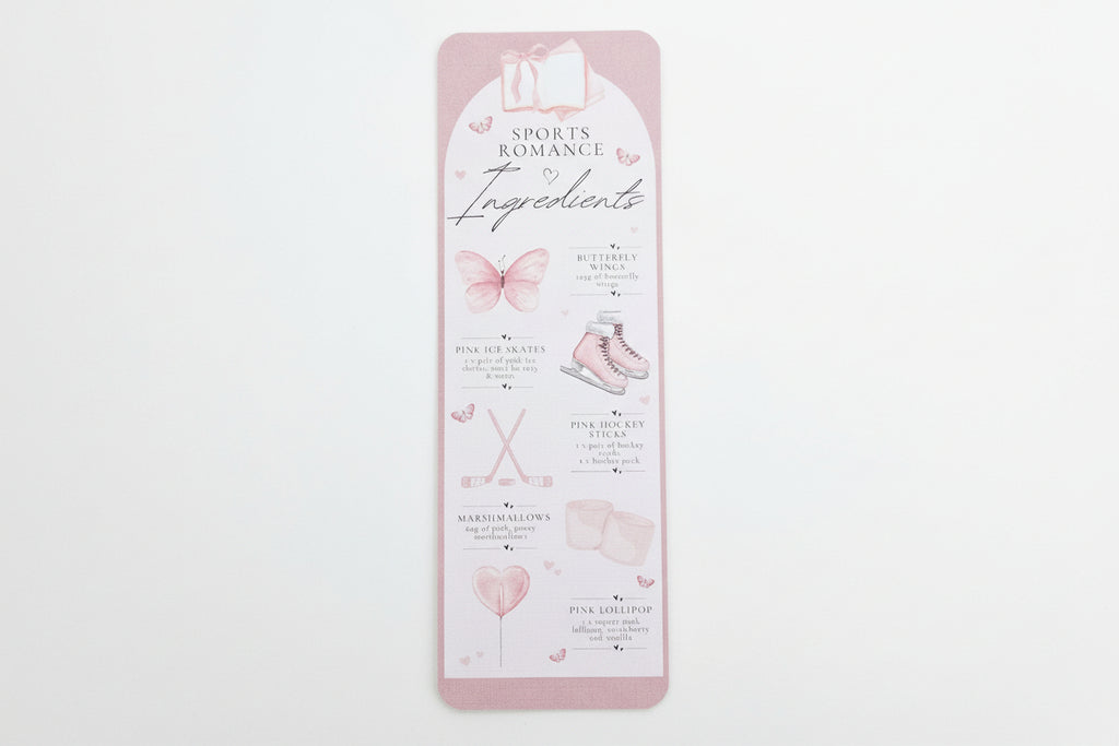 Sports Romance Ingredients Bookmark
