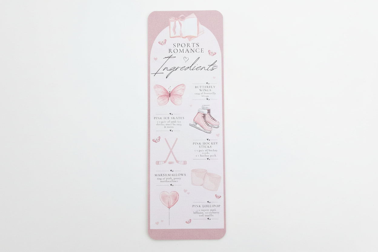 Sports Romance Ingredients Bookmark
