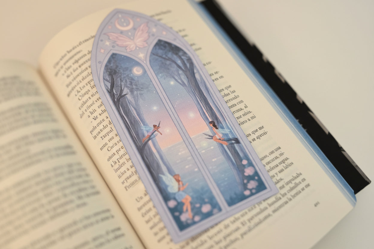 Moon Fairy Arched Window Bookmark