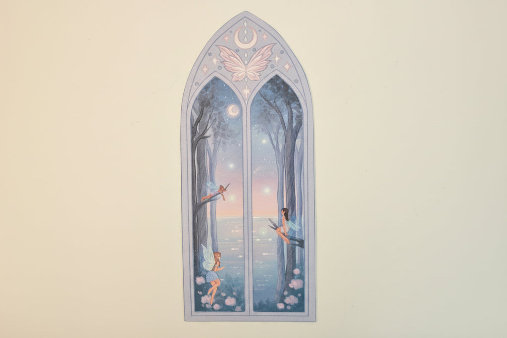 Moon Fairy Arched Window Bookmark