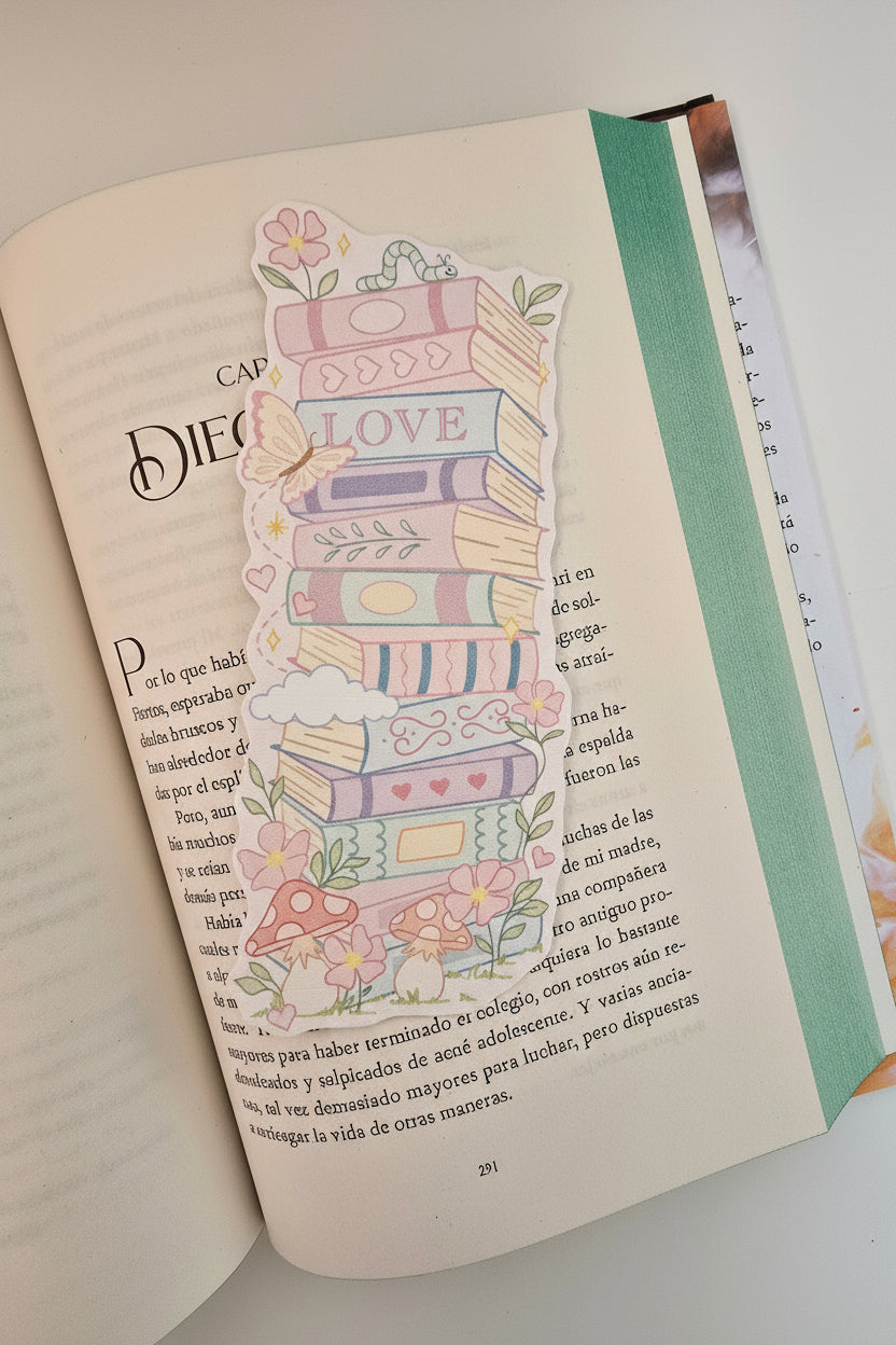 Pastel Bookstack Bookmark