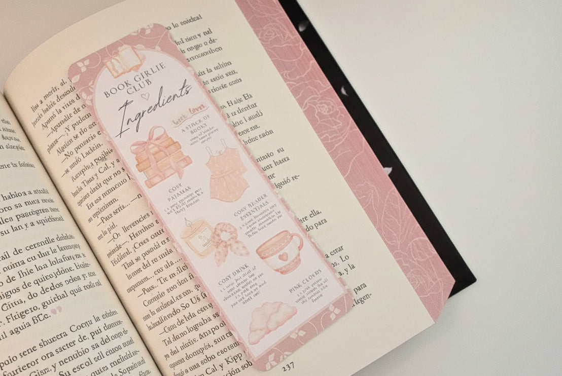 Book Girlies Ingredients Bookmark