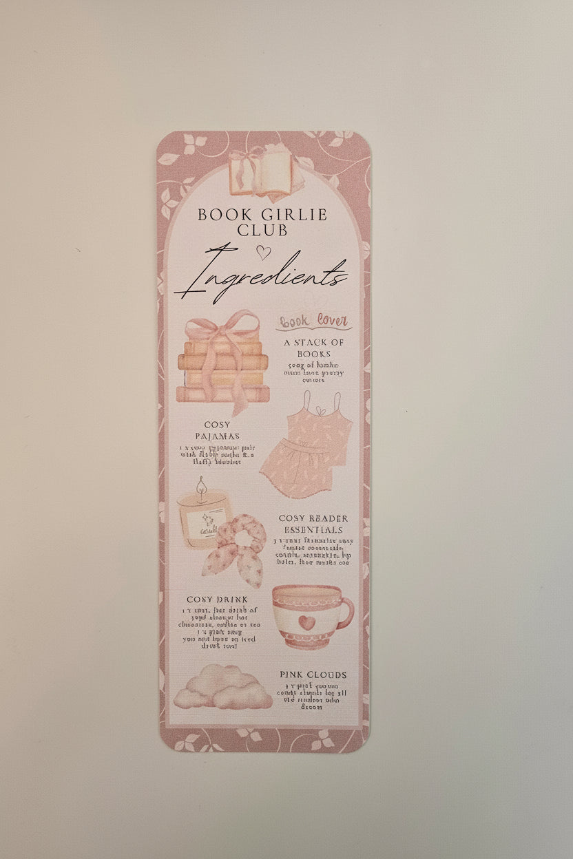 Book Girlies Ingredients Bookmark