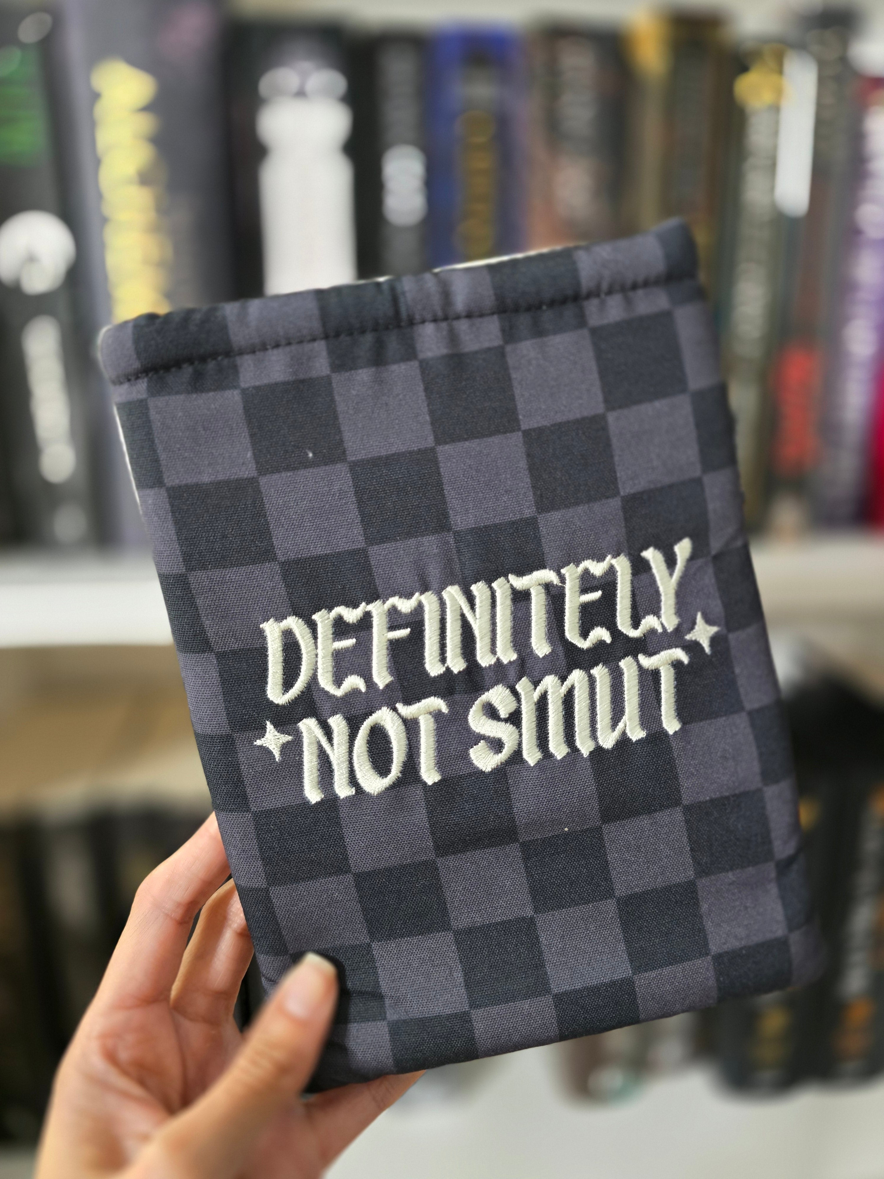 Checkered Definitely Not Smut Book & E-Reader Sleeve