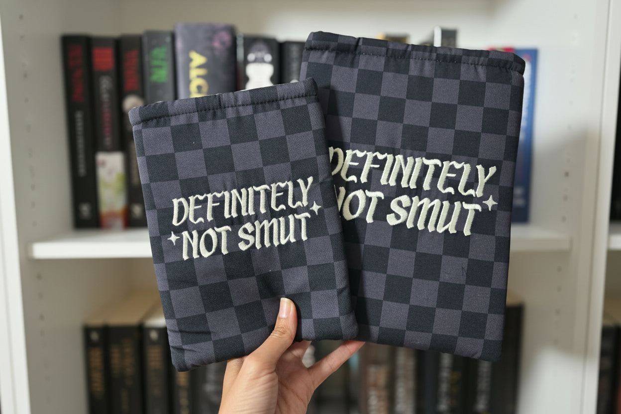 Checkered Definitely Not Smut Book & E-Reader Sleeve