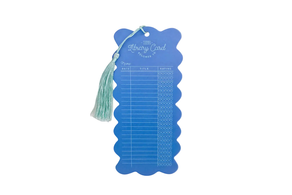 Library Card Bookmark with Tassel