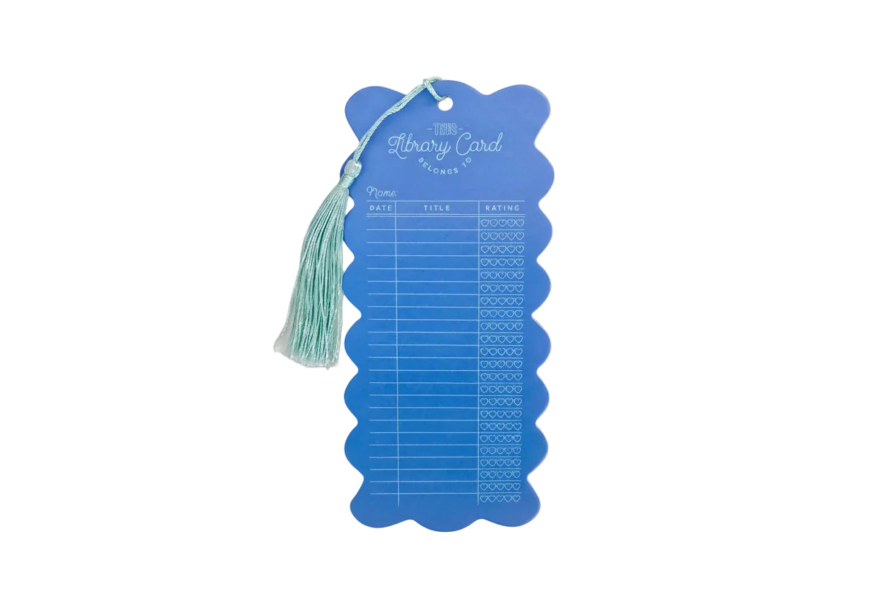 Library Card Bookmark with Tassel