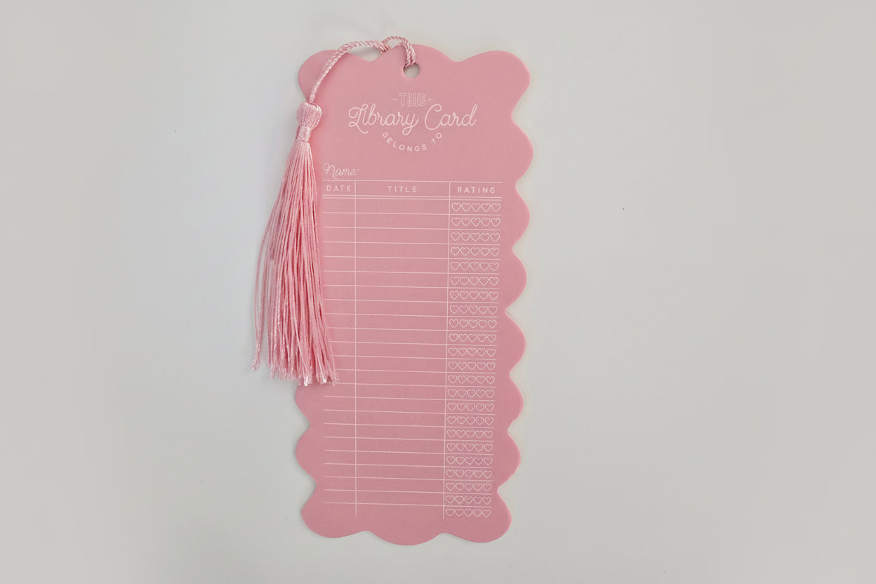 Library Card Bookmark with Tassel