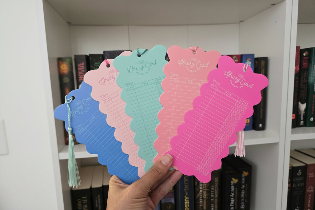 Library Card Bookmark with Tassel