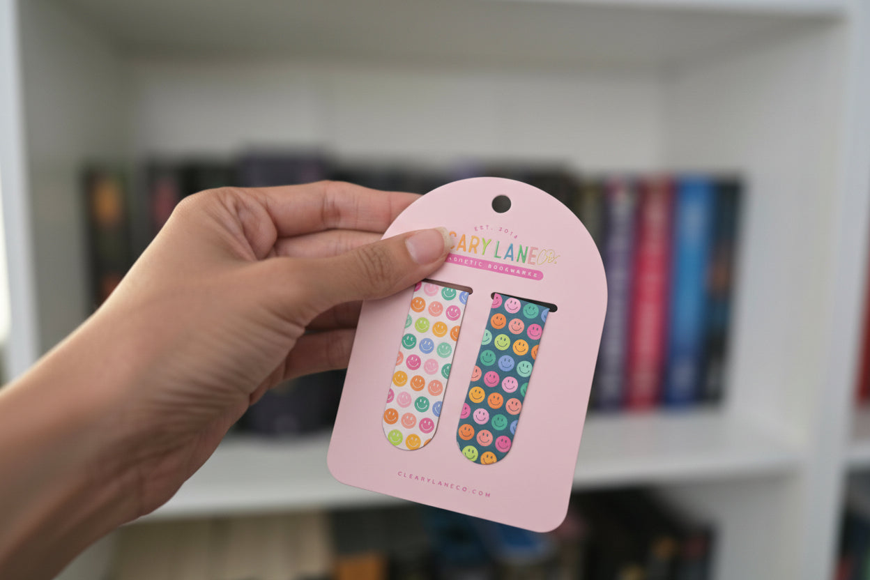 Magnetic Bookmark Set | Rainbow Smile Face