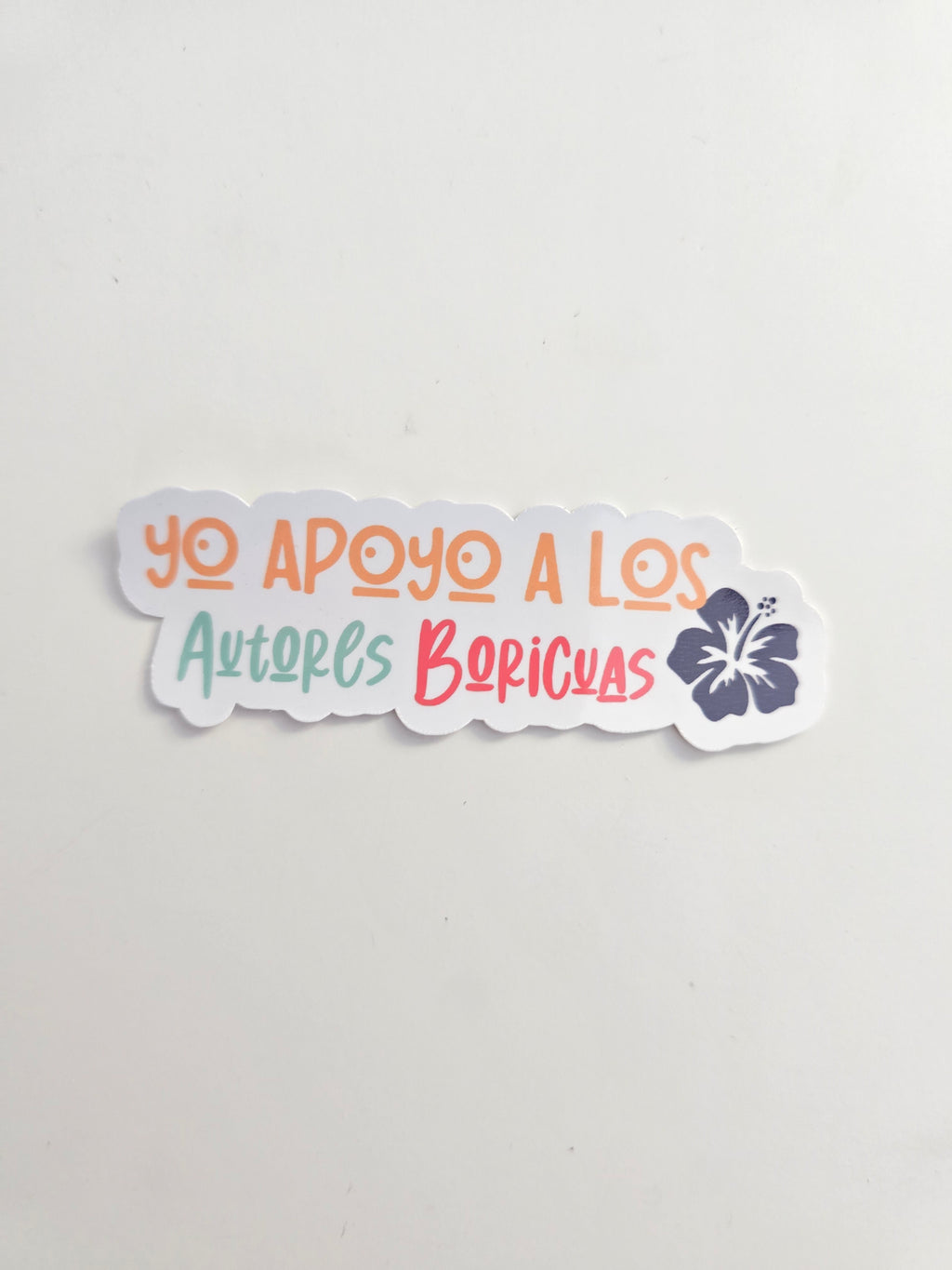 Sticker Bookish "Yo apoyo a los Autores Boricuas"