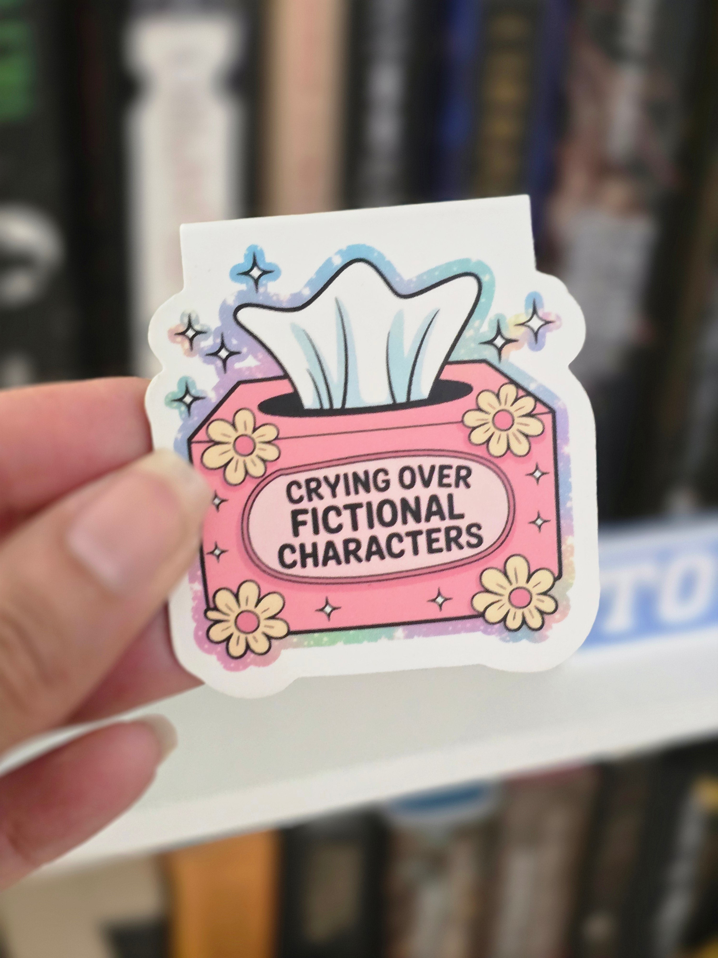Crying Over Fictional Characters Magnetic Bookmark