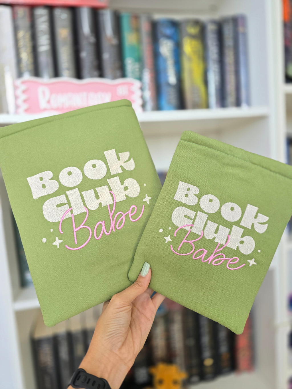 Book Club Babe Embroidered Book & Kindle/E-Reader Sleeve