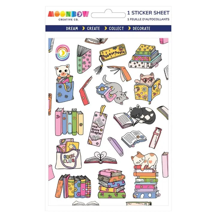 Litter-ary Cats Hologram Sticker Sheet