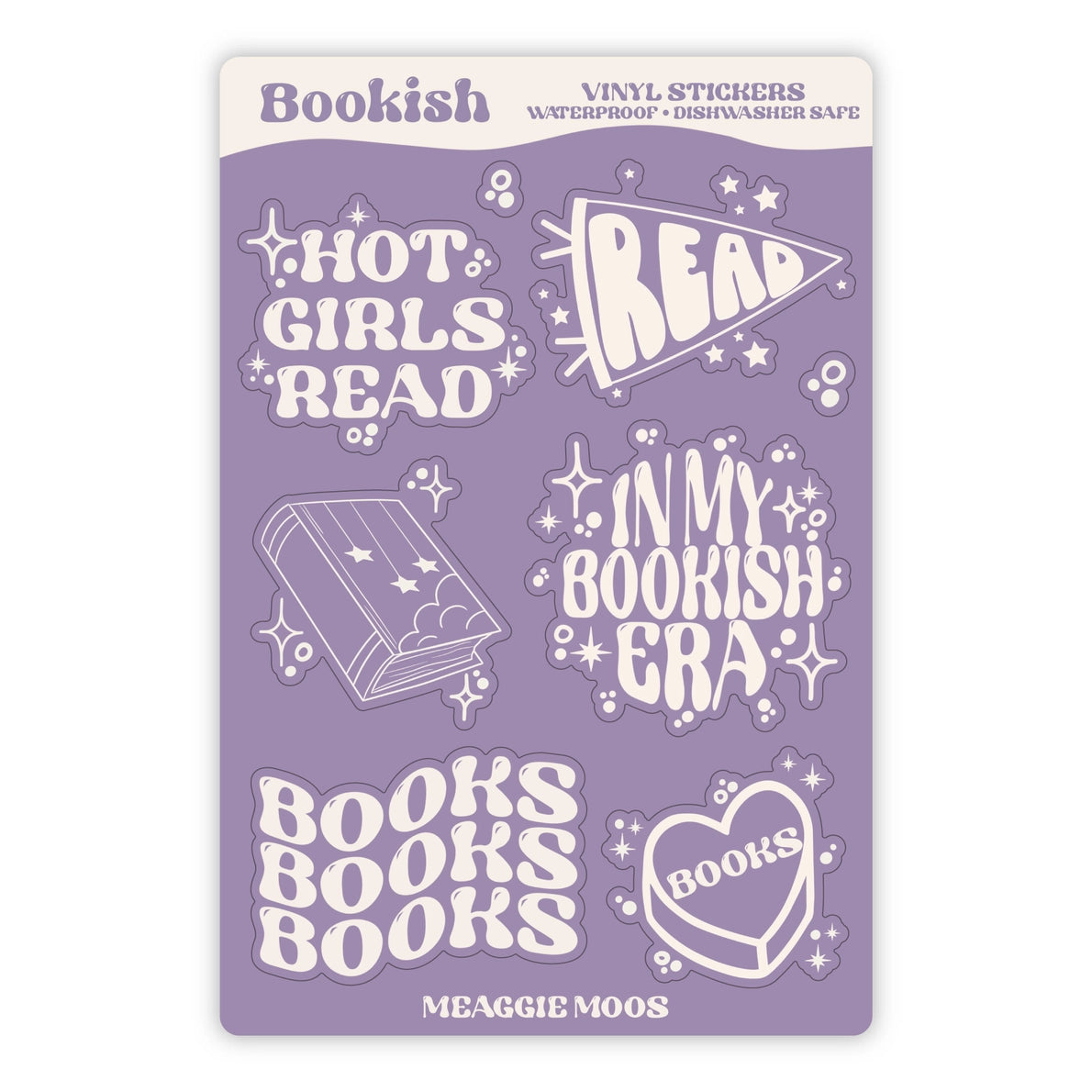 In My Bookish Era Sticker Sheet For Readers and Book Lovers