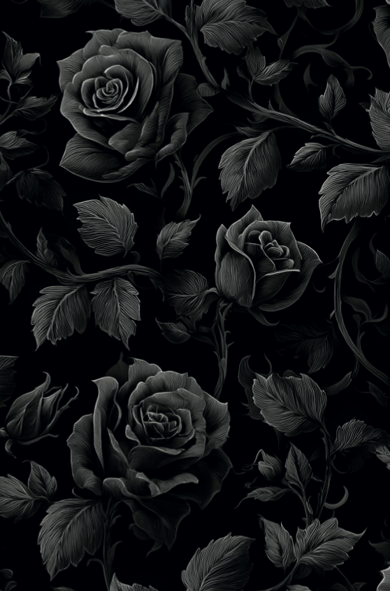 Kindle Insert Gothic Dark Roses