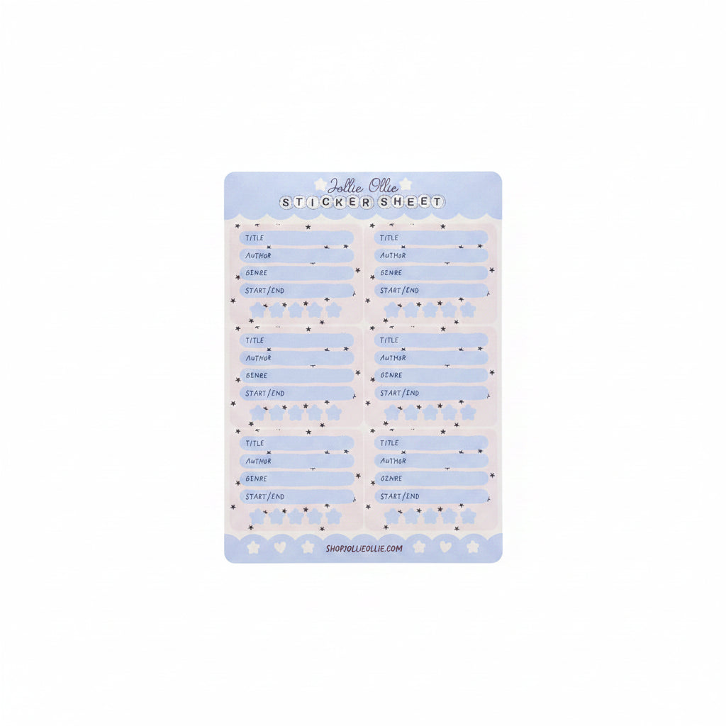 Gingham Book Review Sticker Sheet