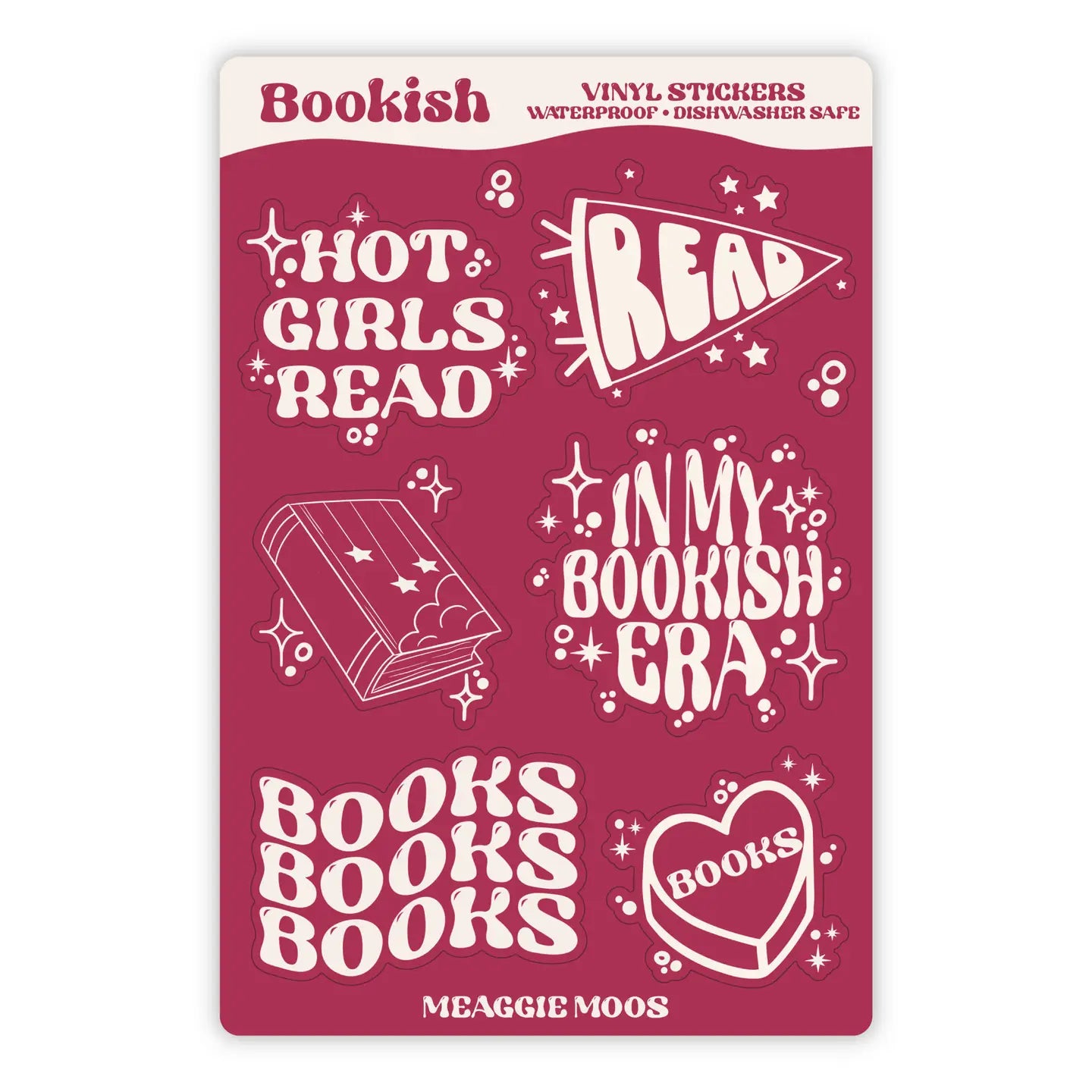 In My Bookish Era Sticker Sheet For Readers and Book Lovers