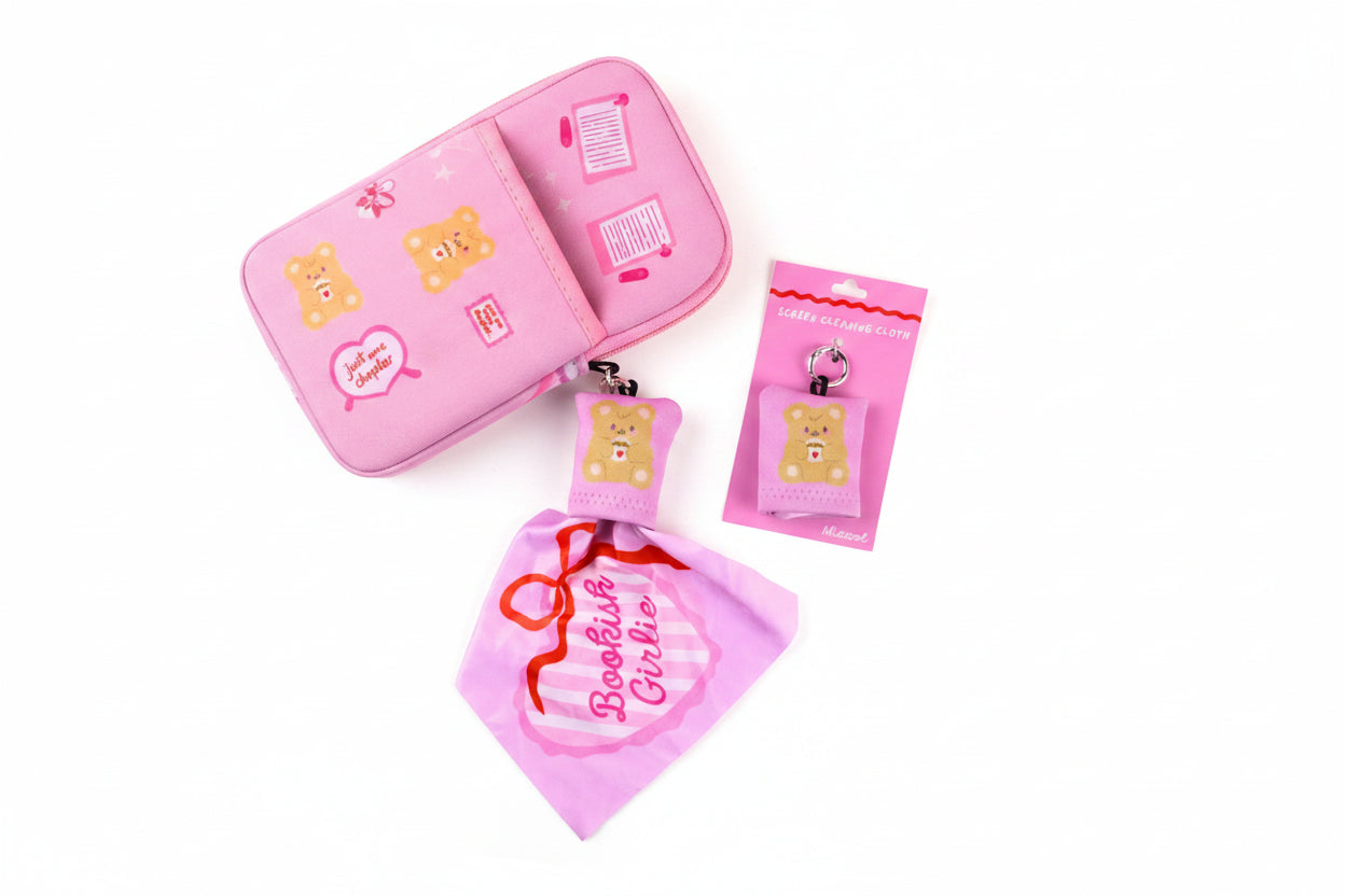 Bookish Girlie Cleaning Cloth Keychain & Bag Hanger